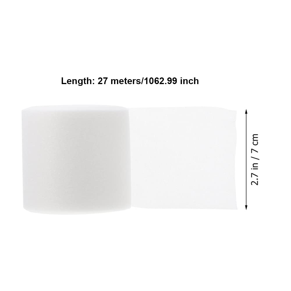 Bende elastiche autoadesive, confezione da 5 nastri medici 7 cm x 27 m, traspiranti, elastiche, per sport atletici, da usare su ginocchia, gomiti, caviglie (bianco)