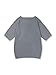 Verdusa Men's Drop Shoulder 3/4 Sleeve Sweaters Crew Neck Ribbed Knit Tops Grey Large