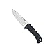 Cudeman Cuchillo 147-H Hoja de Acero Inoxidable MoVa 1.4116 de 11 cm empuñadura de Caucho Negro de 11,5 cm para Caza, Pesca, Supervivencia y bushcraft + Portabotellas Regalo