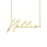 Genérico Collar de oro personalizado de 18 quilates, joyería de acero inoxidable floral, colgante de carta personalizada, joyería de nombre, collar de plata esterlina 925S (oro)