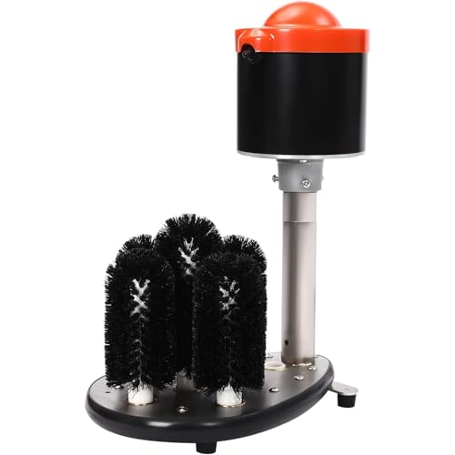 クイッククリーニングコーヒーショップ業務用カップウォッシャー、電動グラスウォッシャー、赤ワイングラス、ビールグラスの洗浄、5つのブラシ付きステンレススチールマシン