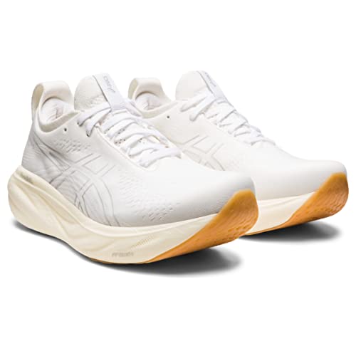 ASICS Women's Gel-Nimbus 25 Running Shoes, 13, White/White