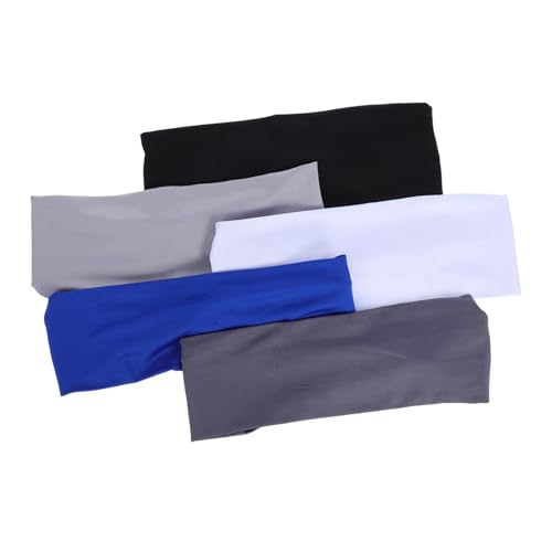 Toyvian 5pcs Kids Sweatbands: Soccer Headband Boys Sports Hairbands Breathable Sweat Wicking Headband for Children Youth Baseball Running Football