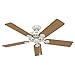 Hunter Fan Company, 53251, 52 inch Pro's Best White Ceiling Fan with LED Light Kit and Pull Chain