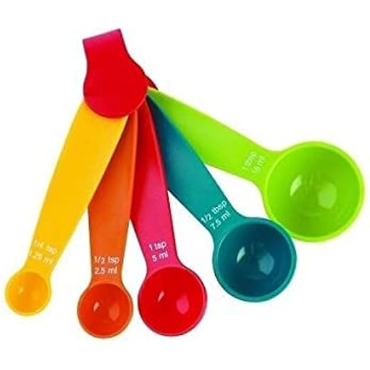 Oblivion Plastic Measurement Spoon Set 5 Pcs Multi Color Mea