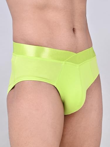 Image of Rupa Colors Modern Solid Brief for Men, Cotton Blend, Regular Fit, Outer Elastic, Pack of 1