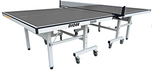 Dione Tischtennisplatte School Sport 600 kompakt Indoor Grau TT-Platte rollbarer und klappbar Tischtennistisch - 10 Minuten Installation - 95KG