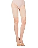 MeMoi Women's BodySmootHers Anti Chafe Shaping Thigh Bands Nude Medium