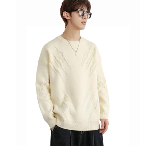 Men's Sweater American Retro High Street Style Knit Pullover Casual Long Sleeve Top for Men3