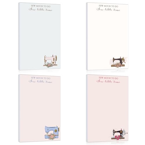 Image of Tinlade 200 Sheet 4 Styles Sewing Gifts to Do List Notepad Quilters Gift Sewing Lovers Gifts Checklist Quilting Gift for Women Sewers Seamstresses Enthusiast Birthday Graduation Supplies, 4'' x 6''
