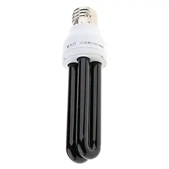 GAH E27 UV Ultraviolet Fluorescent Blacklight CFL Light Bulb Lamp 220V 2U 15W