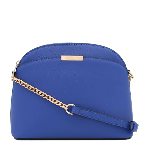 Image of FashionPuzzle Saffiano Small Dome Crossbody bag with Chain Strap