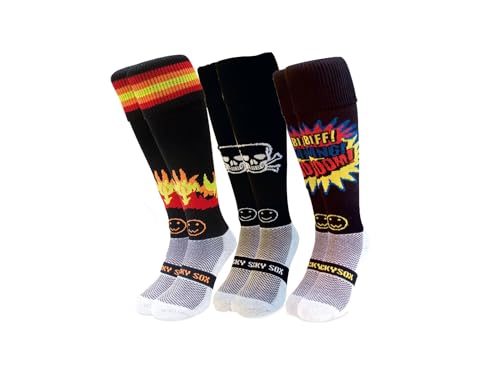 Chaussettes de sport WackySox anti-frottements à séchage rapide, lot de 3 paires hautes L