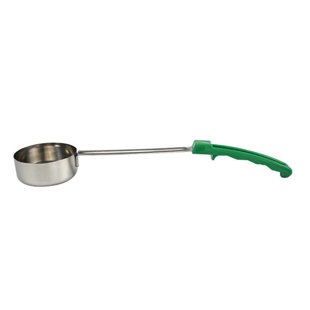 CTRLZS Pizza Spread Sauce Ladle Rubber Handle Flat Bottom Kitchen Cooking Spoon Stainless Steel Measuring Stir Soup Spoon -4 Oz