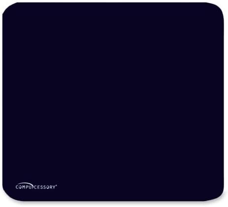 Wholesale CASE of 25 - Compucessory Smooth Cloth Nonskid Mouse Pads-Economy Mouse Pad, Nonskid Rubber Base, 9-1/2x8-1/2, Black