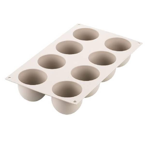 Silikomart | Silikonform für Monoportionen PUFF, Antihaft, 8 Hohlräume, Ø 62 h 52 mm Volumen 8 x 125 ml Tot. 1000 ml – Ansicht 3