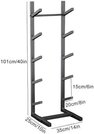 Durable Floor-Standing Sports Equipment Organizer - Metal Rack for Skateboards, Snowboards & Gym Mats - Space-Saving Storage Solution for Home & Gym