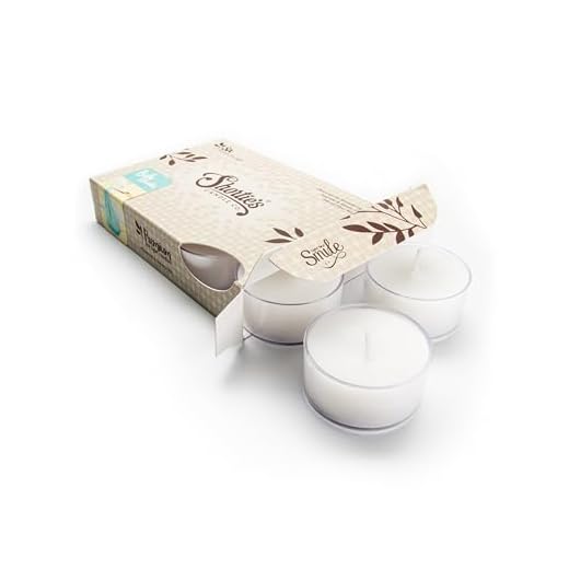 Baby Powder Premium Tealight Candles - Highly Scented with Essential & Natural Oils - 6 White Tea Lights - Beautiful Candlelight - Made in The USA - Fresh & Clean Collection