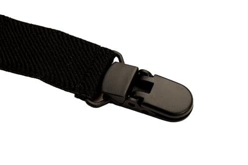 Olata elastischer Cardigan-Clip | Blusenraffer für Damen. Paket von 2 - Schwarz (Kunststoff Clips)