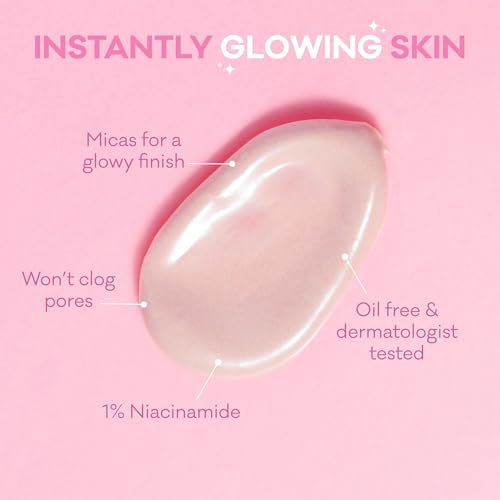 Bioré UV Aqua Rich Glow Enhancing Moisturizer with SPF, Daily Moisturizer with SPF 50, 1% Niacinamide Facial Sunscreen, 1.7 Oz