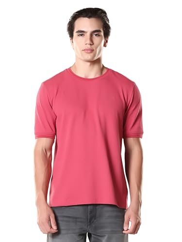 Image of TURMS Men's Ice Cool Tech Round Neck T-Shirt, Odor Control, Stretchable & Breathable, Cotton Rich Fabric, Half Sleeve