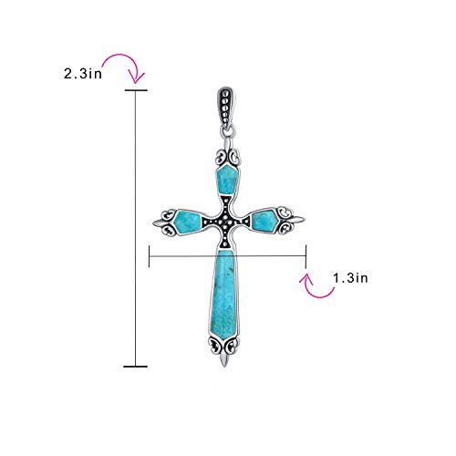 Bling Jewelry Religious Vintage Style Faith Hope Love CZ Accent Black Onyx Gemstone Created Blue Opal Cross Pendant Necklace For Women Teen .925 Sterling Silver October Birthstone4