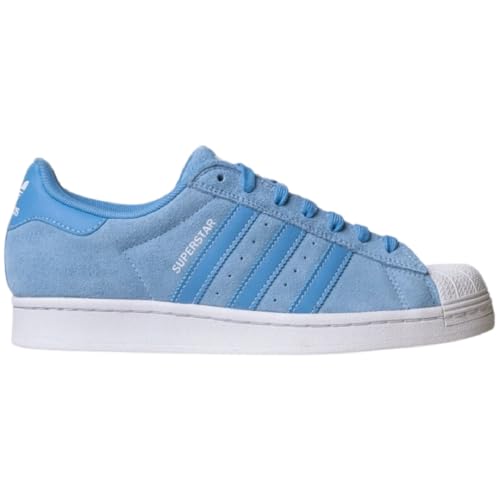Blue White Superstar Adidas Skateboarding Suede Shoes
