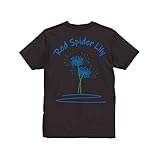 [standuporiginal] レッドスパイダーリリー 彼岸花 おもしろ スタンドアップオリジナルＴシャツ 半袖 大人(ブラック×ブルー, XXL)