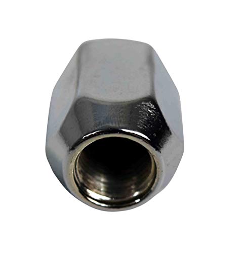 Image of MASSFX 16-Pack Durable Chrome 21mm Hex Lug Nuts, 35mm Length, & 1 /2-20 Thread - Heavy Duty Replacement Lug Nuts for Golf Cart Wheels, Fits Most EZGO, Club Car & Yamaha Golf Cart Wheels
