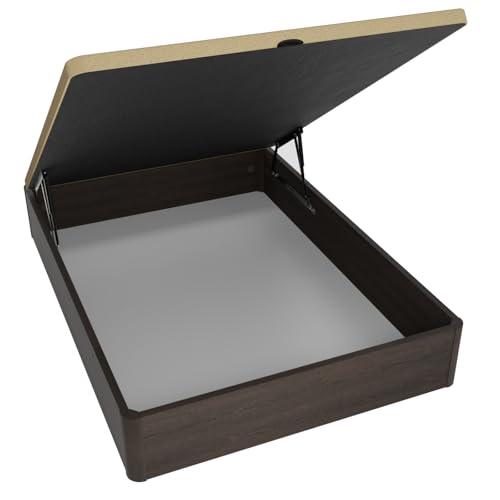 Homey - Canapé Abatible de Madera Súper Reforzado con Gran Capacidad, Esquinas Redondeadas, 150 x 190, Wengué