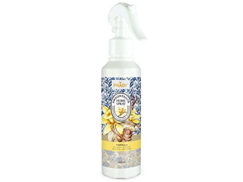 Prady - Spray d'Ambiance Vanille - 220 ML - Parfum doux et crémeux de vanille pour une ambiance chaleureuse et apaisante.