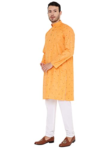 Image of Maharaja Linen Blend Kurta Pyjama Set for Men