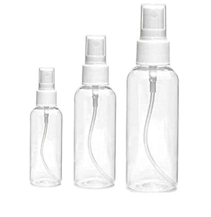 Hunky Dory Combo of Multipurpose Refillable, Transparent Plastic Bottles (30 ml+ 50 ml+100ml) for Hand Sanitizer, Hair Spray, Plant Spray, Kitchen use etc. (Set of 3 Bottles)-picture-31