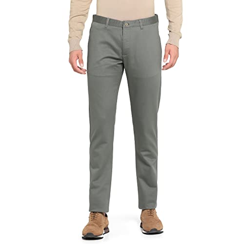 Image of blackberrys Solid Polyester Cotton Slim Fit Mens Work Wear Trousers