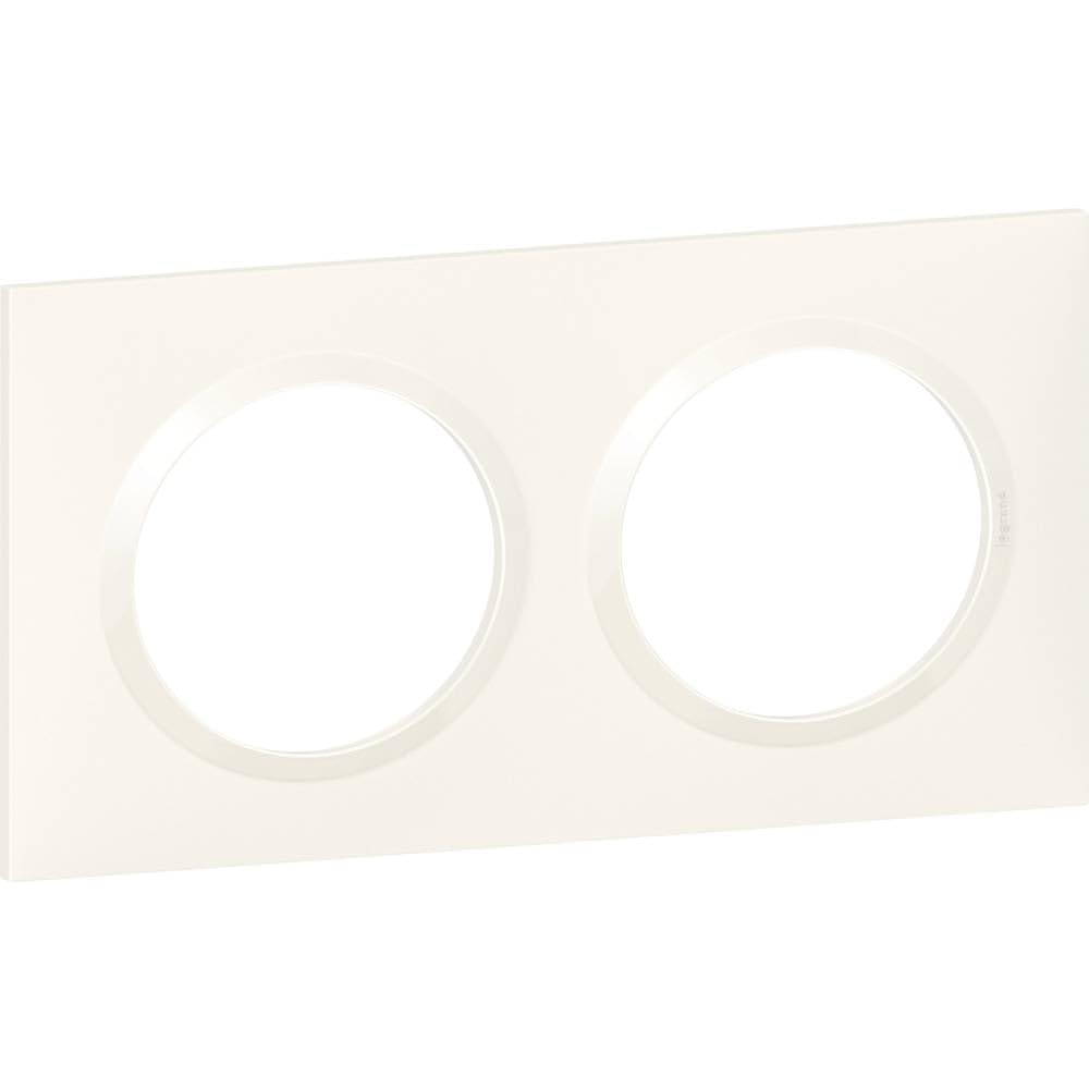 DOOXIE 2-Hole Square Plate - White, 2 postes