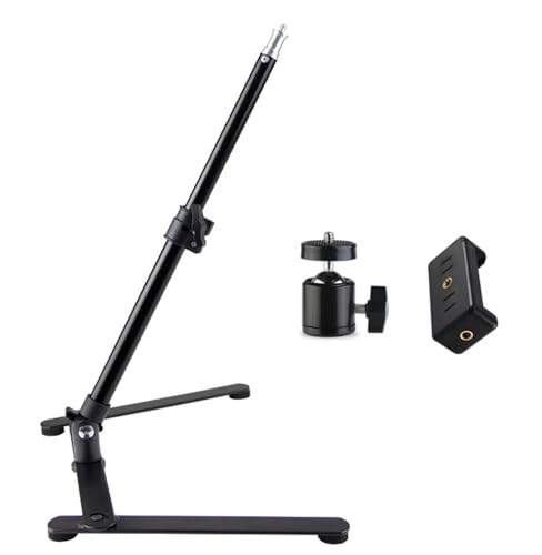 Image of LikeStar Adjustable Overhead Phone Stand and Mobile Bracket for Recording, Streaming & Tutorials - Foldable Tripod Mount Holder for Desk, Drawing, Crafting, Cooking, DIY Videos, and Online Teaching