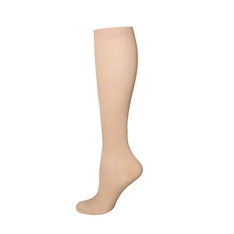Image of 7 Pairs Compression Socks for Women and Men Circulation 15-20 mmHg Knee High Stockings Support for Athletic Running,Hiking