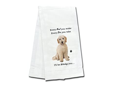 Goldendoodle Kitchen Towel - Soft Highly Absorbent - Goldendoodle Gifts - Dish Towels for Washing Dishes - Tea Towels - Reusable - Quick Drying - 100% Natural Cotton - Towels For Pet Lovers