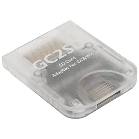 ASHATA GC2SD Premium Micro-Speicherkarten-Adapter für Wii, Schlüssel-SD-Speicherkarten-Stick-Konverter-Adapter für Wii für GC-Spielekonsole, Tragbarer(Transparent) Cover