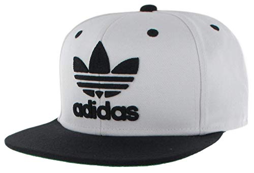 adidas Originals Youth Kids-Boy's/Girl's Boy's Trefoil Chain Snapback Cap, White/Black, ONE SIZE