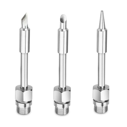 Lizusidtsy 3PCS USB Soldering Iron Tips Welding Tools Set Kit 8W Solder Tip for USB Soldering Iron Electric Soldering Iron Repair Set, Silver