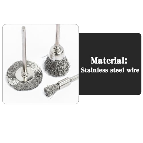 Image of 30 pcs Stainless Steel Cup Brushes Wire Brush Rust Paint Removal Bits Polishing for Rotary Tools (Cup Type)