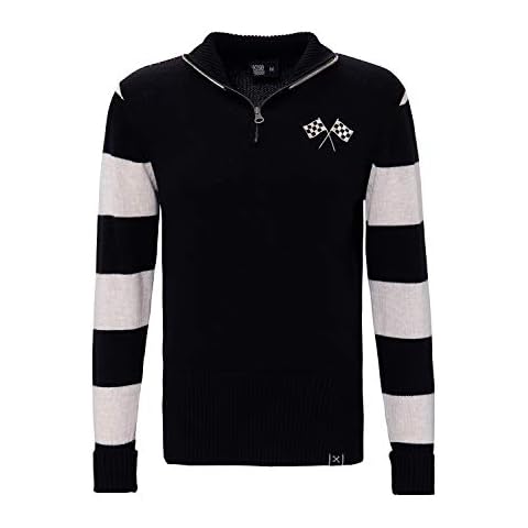 Jersey bordado para hombre Vintage Racing a rayas XXXL de King Kerosin Cover
