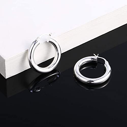 Image of Chunky Hoop Earrings for Women Small Huggie Hoops Earrings Fashion Jewelry