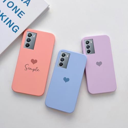 Image of COLORflow Back Cover Compatible with iQOO 9 SE 5G | Pastel Hearts Color Customized Back Cover Compatible with iQOO 9 SE 5G