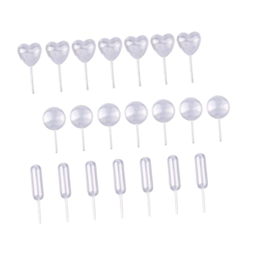Cabilock 150pcs Heart Shape Round Rectangular Plastic Cake Jam Injection Dropper Liquid Pipettes for Baking DIY