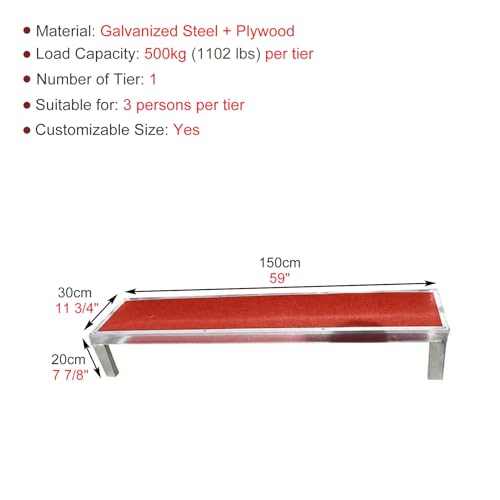 Plateformes commerciales pour performance avec tapis antidérapant et marches - 8
