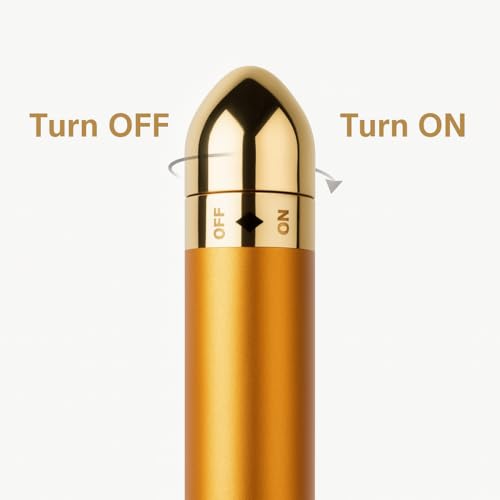 Dealsure Face Massager Machine for Facial – Electric Gold Face Massager – T-Shaped Portable Anti-Aging 24K Gold Facial Massager for Face Lifting,... - Image 4