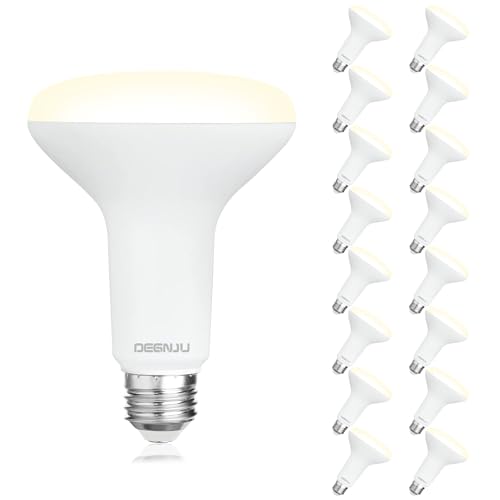 Image of DEGNJU 16 Pack BR30 LED Bulb, Dimmable Indoor Flood Lights 7W Equivalent 65W 3000K Warm White, CRI80, 650 LM, E26 Base, 15000 Lifetime Hours, Interior Energy Saving Recessed Light Bulb, Flicker-Free