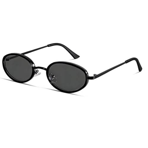 Image of boten Retro Oval Sunglasses for Women 90s Small Gold Frame Sun Glasses Lightweight Cute Chic Sunnies